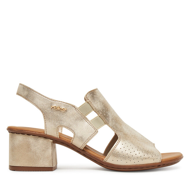 Sandały Rieker 64665-60 Złoty