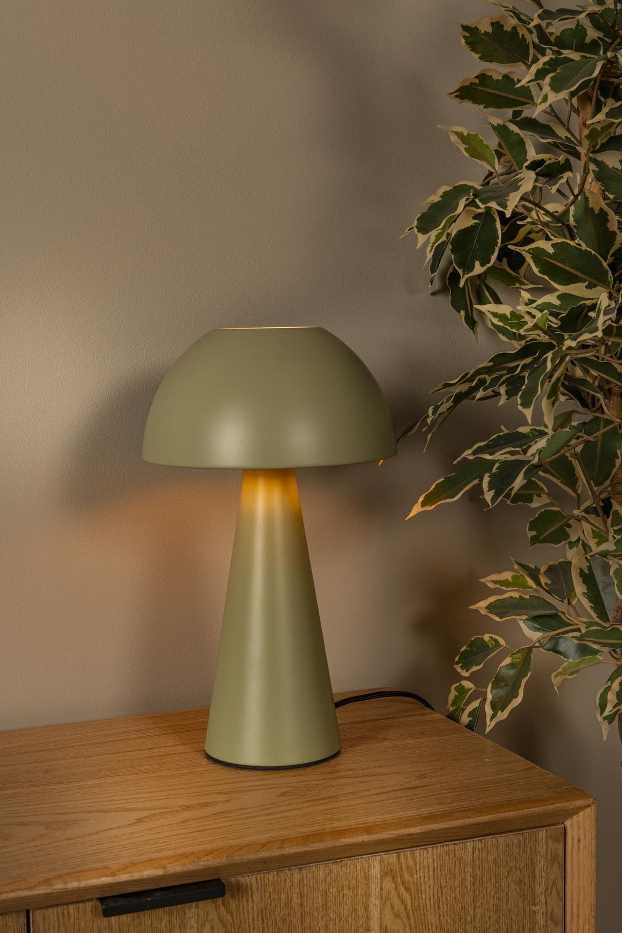 JORGO lampa stołowa zielona szałwia 1xE27 LUCIDE 65500/01/33
