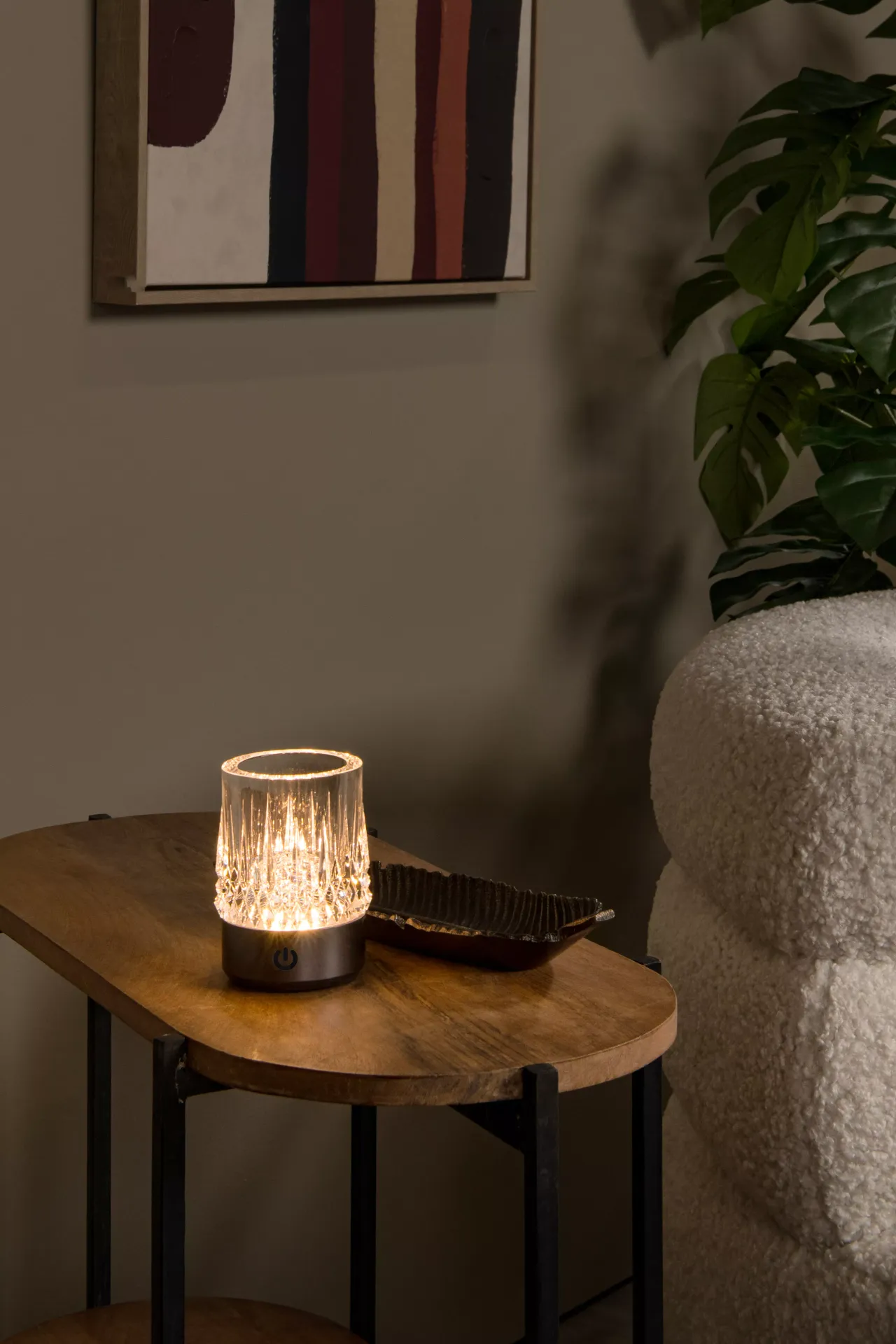 LILI lampa stołowa przenośna stalowa z akrylowym kloszem LED 3W DIM zestaw 3szt ładowanie USB LUCIDE 46520/03/08