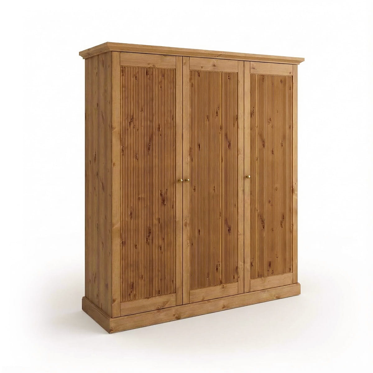 Szafa trzydrzwiowa drewniana sosnowa kolor dąb Rosella