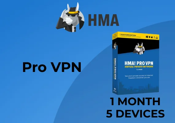 HMA! Pro VPN Key (1 Month / 5 Devices) - GLOBAL