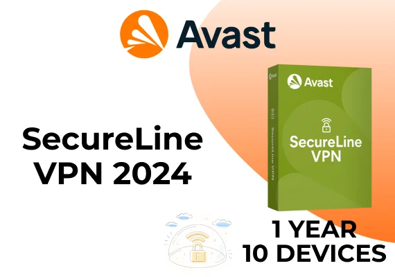 Avast SecureLine VPN 2024 Key (1 Year / 10 Devices) - ROW