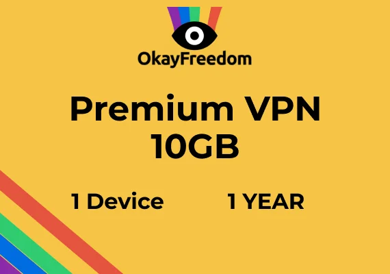 OkayFreedom Premium VPN 10GB Traffic (1 Year / 1 Device) Key - GLOBAL