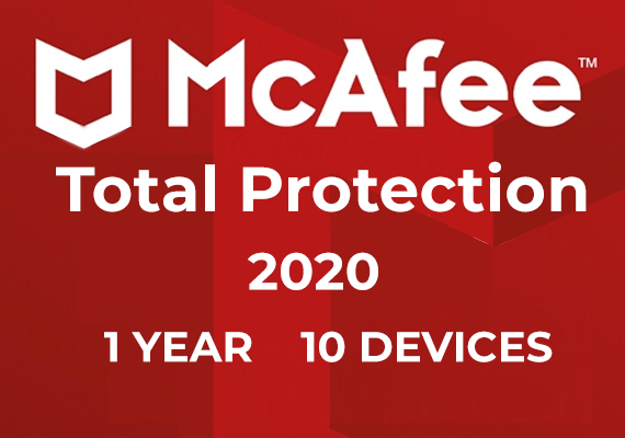 Mcafee Total Protection 2020 1 Year 10 Devices Key - GLOBAL