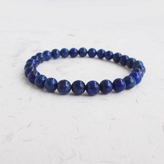 Lapis lazuli 6 mm Wygodna bransoletka