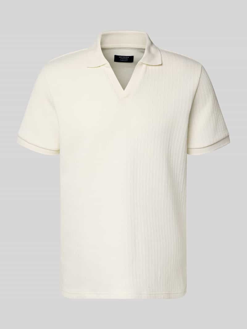 Koszulka polo z dzianiny o kroju regular fit z dekoltem w serek