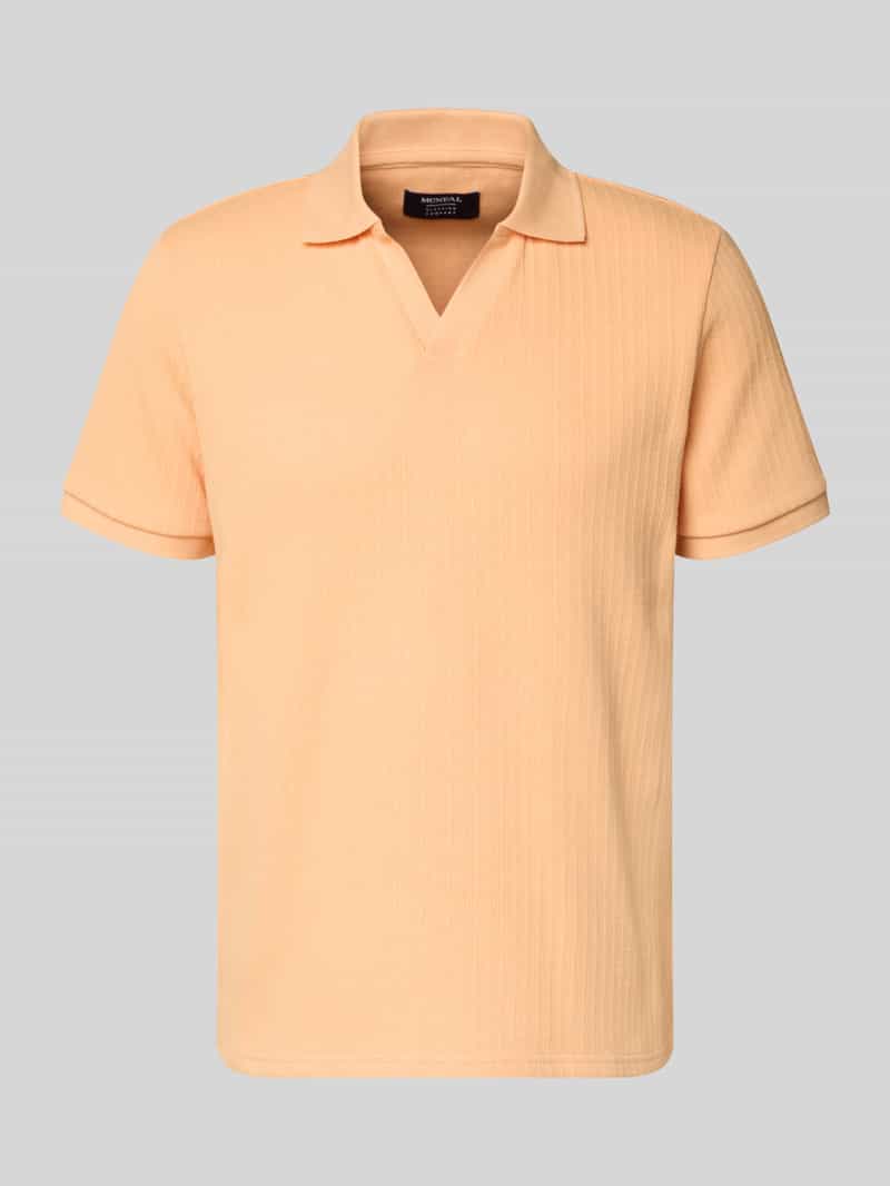 Koszulka polo z dzianiny o kroju regular fit z dekoltem w serek