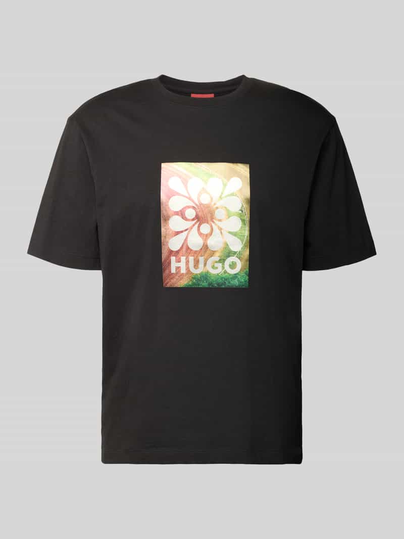 t-shirt o kroju regular fit z czystej bawełny model 'DAMORU'