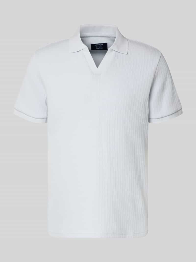 Koszulka polo z dzianiny o kroju regular fit z dekoltem w serek