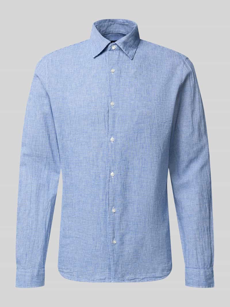 Koszula casualowa o kroju regular fit z mieszanki lnu i bawełny