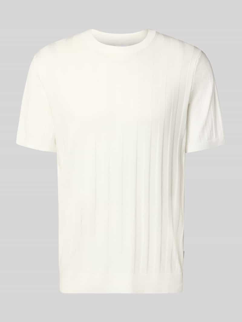 Koszulka z dzianiny z mieszanka wiskozy z okrągły dekolt