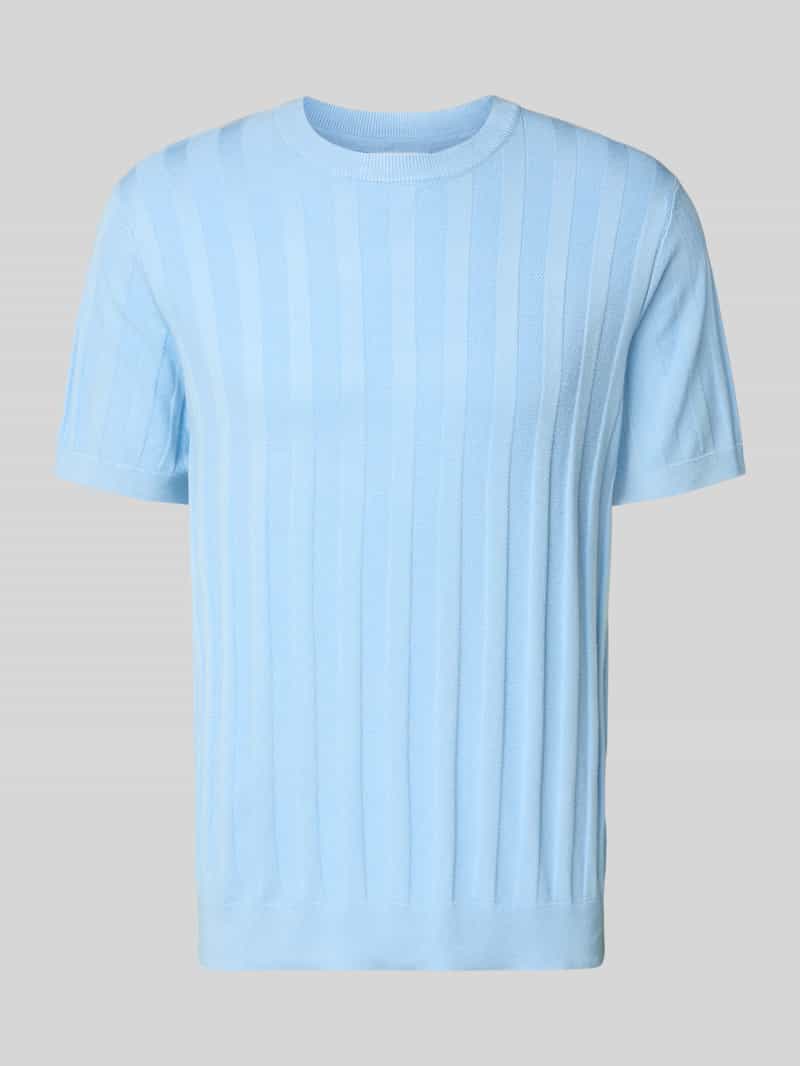 Koszulka z dzianiny z mieszanka wiskozy z okrągły dekolt