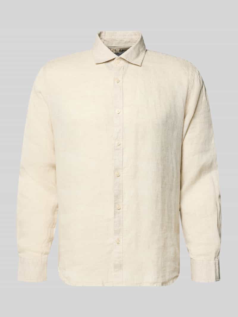 Koszula lniana o kroju regular fit z kołnierzykiem typu kent model 'CAMICIA'