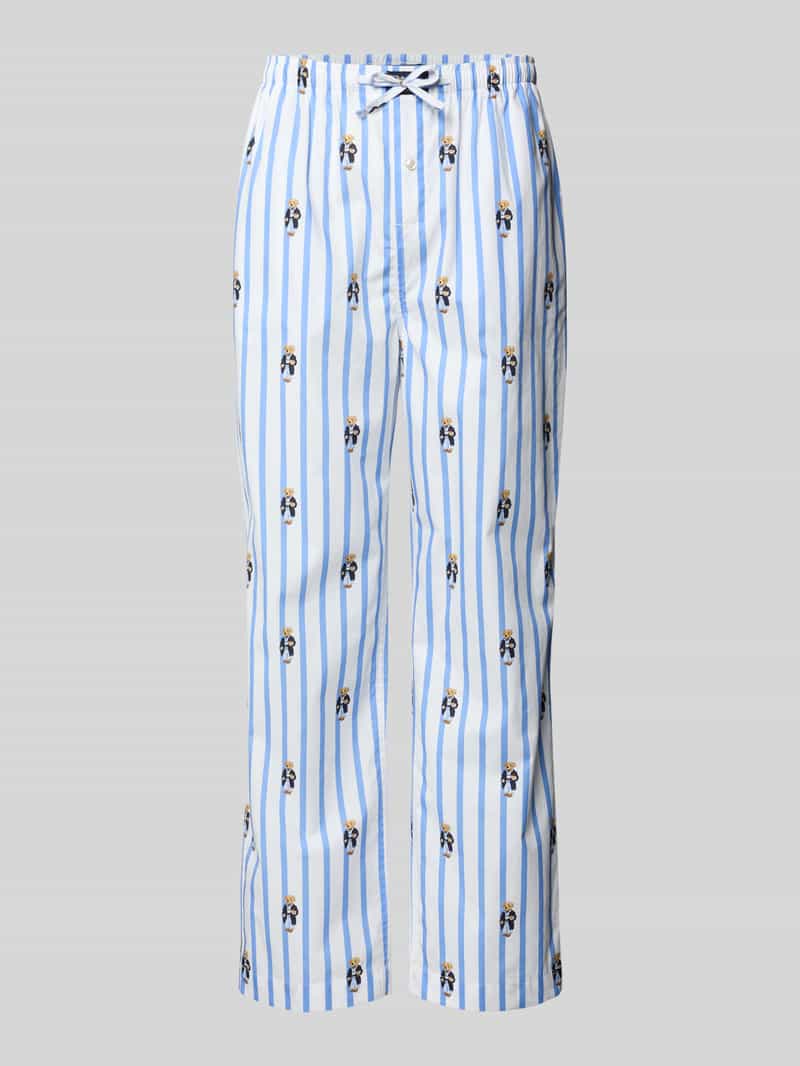 Spodnie od piżamy w kroju Comfort Fit z wzorem Polo Bear model 'PJ PANT-SLEEP-BOTTOM'