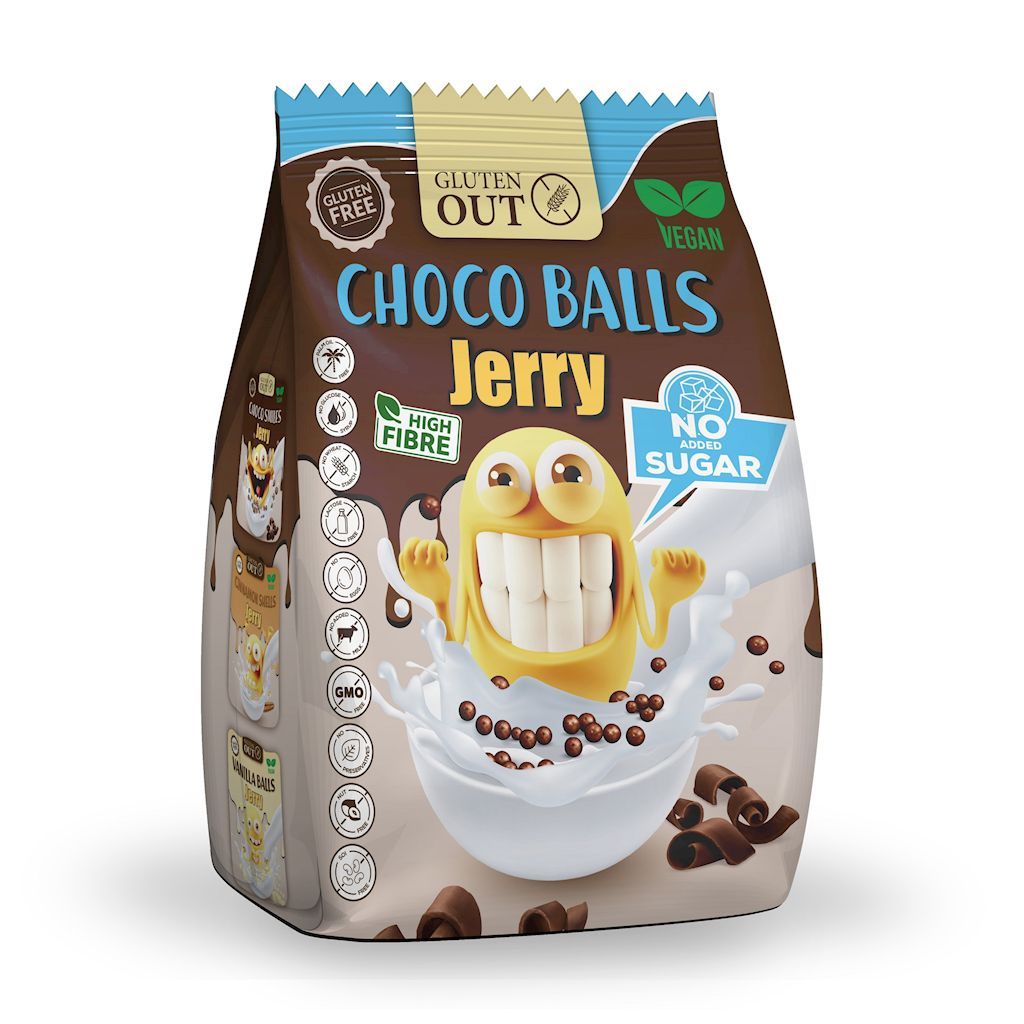 Jerry Gluten Out Kulki zbożowe kakaowe 375 g - żywność
