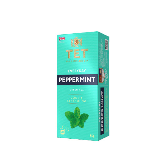 Zielona herbata True English Tea Everyday Peppermint, 20 szt.