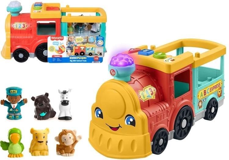 Fisher Price Lp duży abc animal train wersja Nl - zabawka