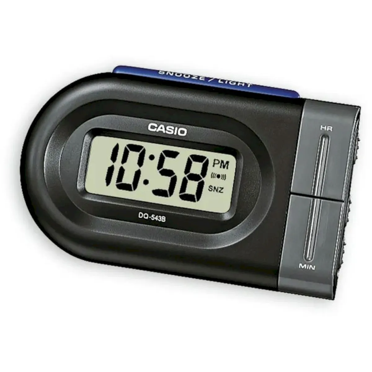 Czarny budzik Casio elektroniczny DQ-543B-1EF ★ AUTORYZOWANY SKLEP PayPo ZWROT DO 365 DNI • POLECANA OFERTA ✓