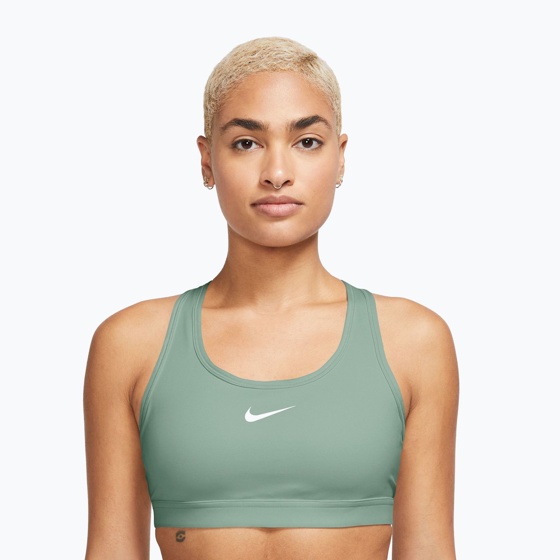 Biustonosz treningowy Nike Swoosh Medium Support steam/white WYSYŁKA W 24H 30 DNI NA ZWROT