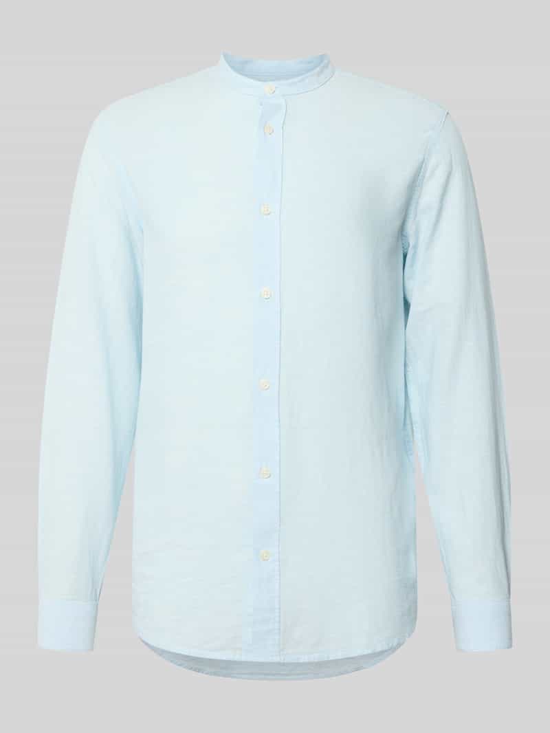 Koszula casualowa o kroju slim fit z mieszanki bawełny i lnu model 'CAIDEN'