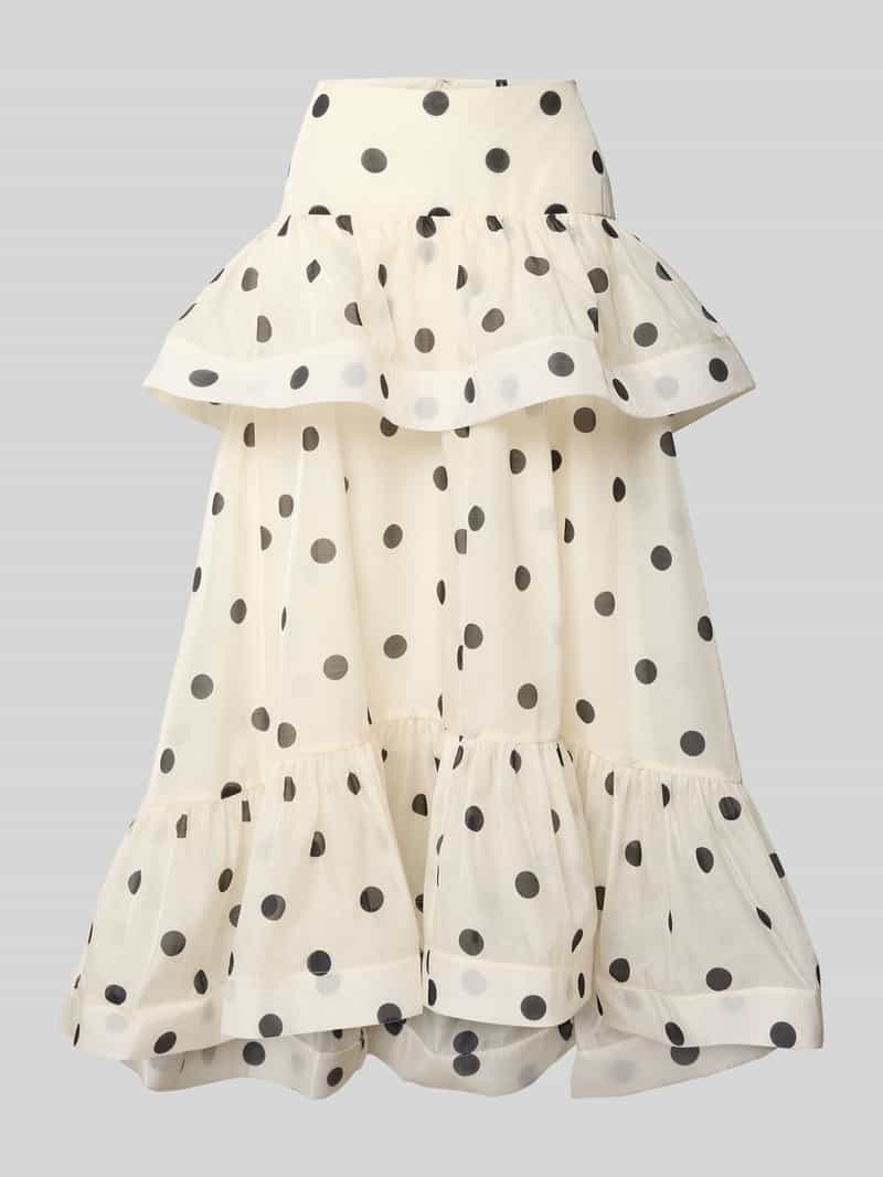 Rozkloszowana długa spódnica z falbanami model 'DOROTHY'