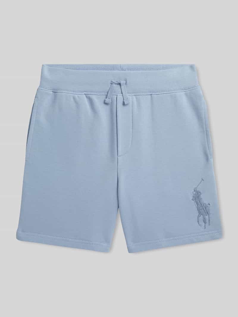 Szorty dresowe o kroju regular fit z detal z logo