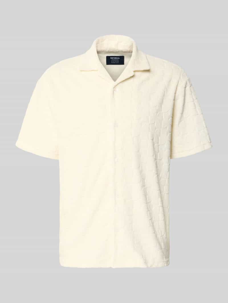 Koszula casualowa o kroju regular fit z fakturowanym wzorem