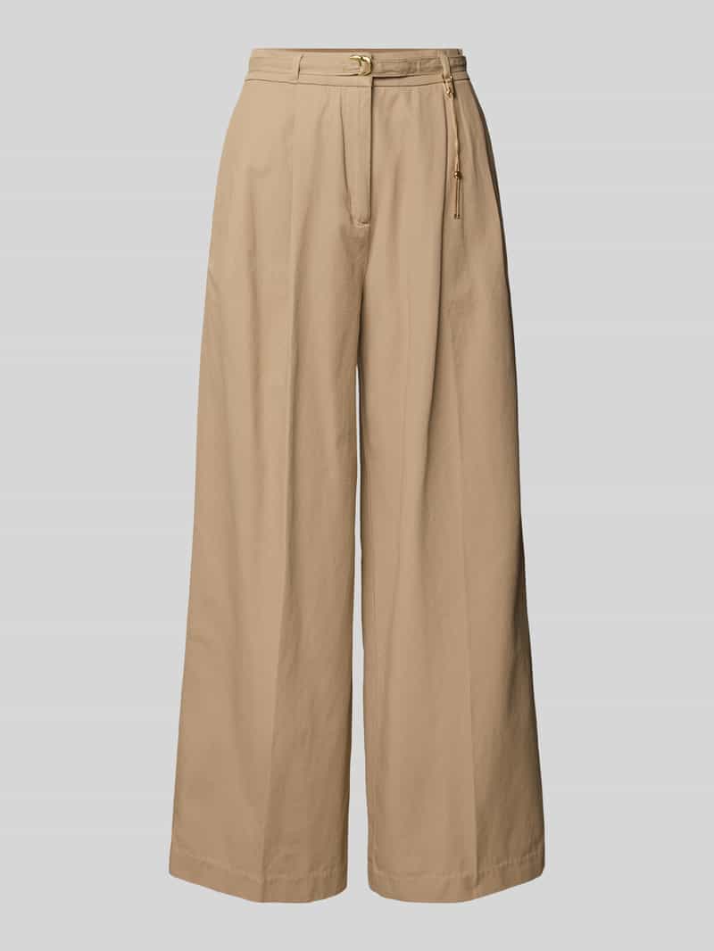 Spodnie o kroju straight fit z czystej bawełny