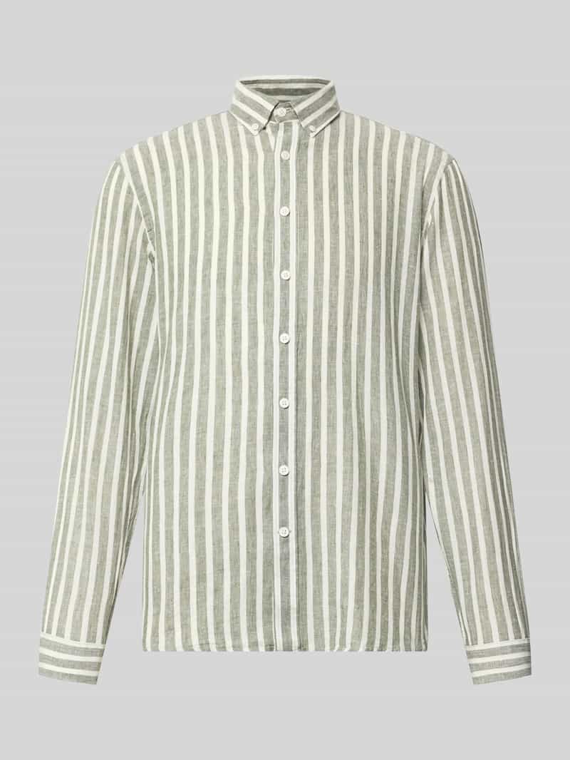 Koszula casualowa o kroju relaxed fit z kołnierzykiem typu button down