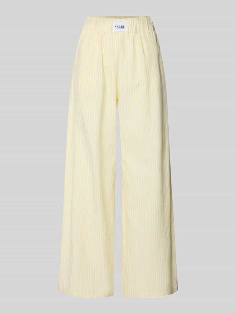 Spodnie z szerokimi nogawkami z mieszanka bawełny model 'STELLA'