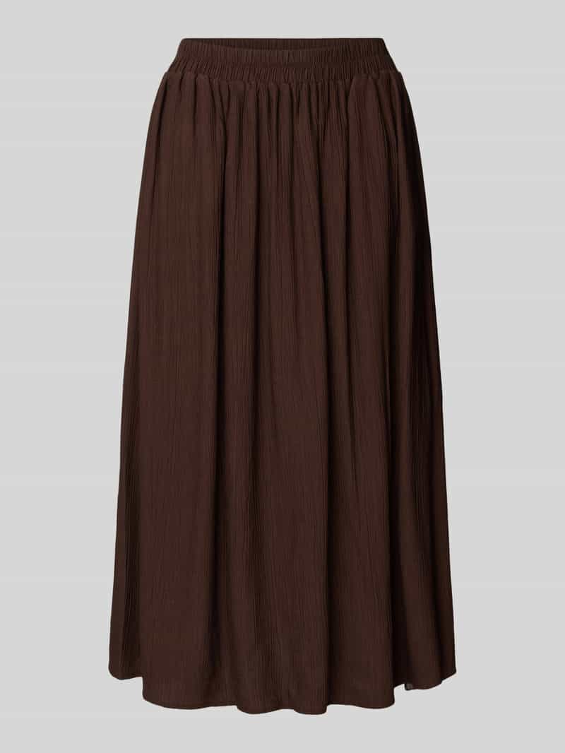 Rozkloszowana spódnica z mieszanka wiskozy z elastycznym pas model 'Romie'