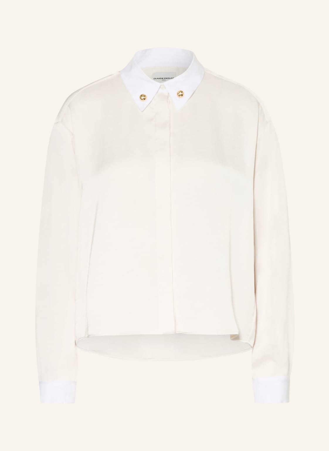 Claudie Pierlot Bluzka Z Satyny weiss