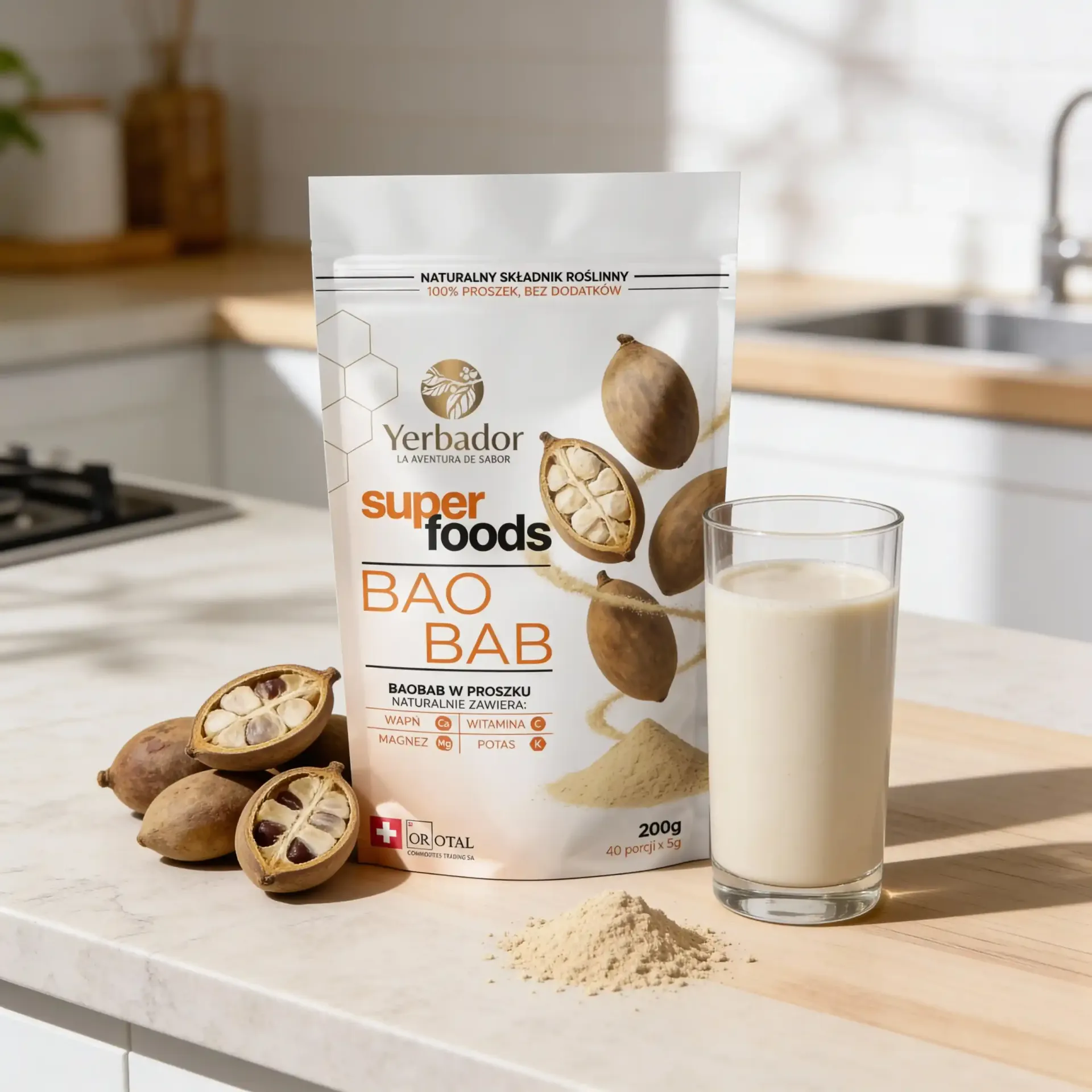 Baobab w Proszku – 200 g – Źródło Witaminy C i Błonnika