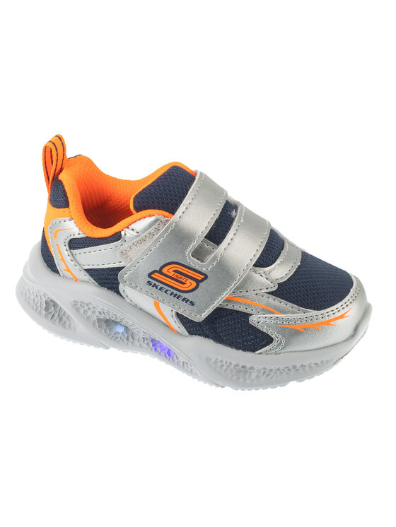Skechers Sneakersy S-Lights: Meteor-Lights - Glow Spike 401498N/SLOR Srebrny