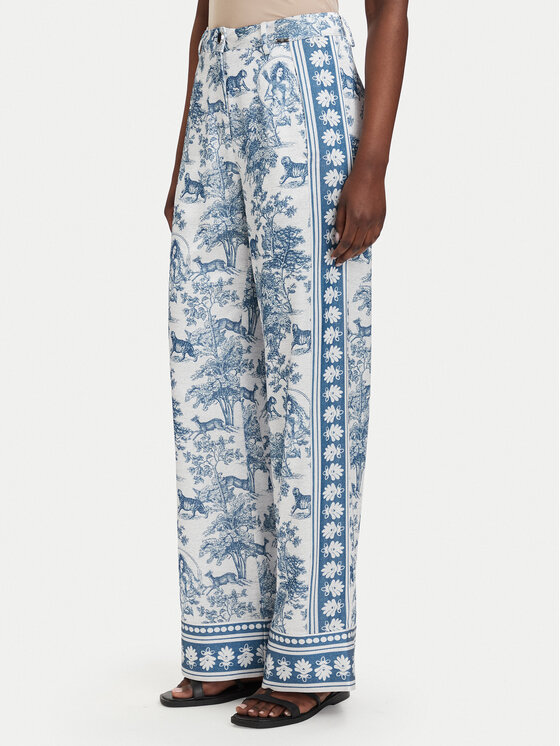 Fracomina Spodnie palazzo FS26SV3015W459K5 Niebieski jasny Flare Fit