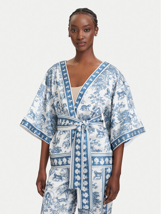 Fracomina Bluzka FS26SJ3008W459K5 Niebieski Regular Fit