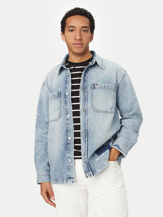 Tommy Jeans Koszula jeansowa DM0DM23269 Niebieski Relaxed Fit