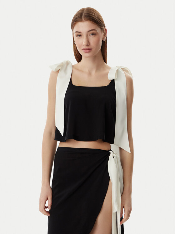 KARL LAGERFELD Top B2W46036 Czarny Regular Fit