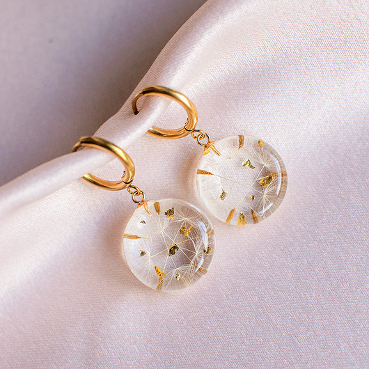 Kolczyki z rzęsek dmuchawca