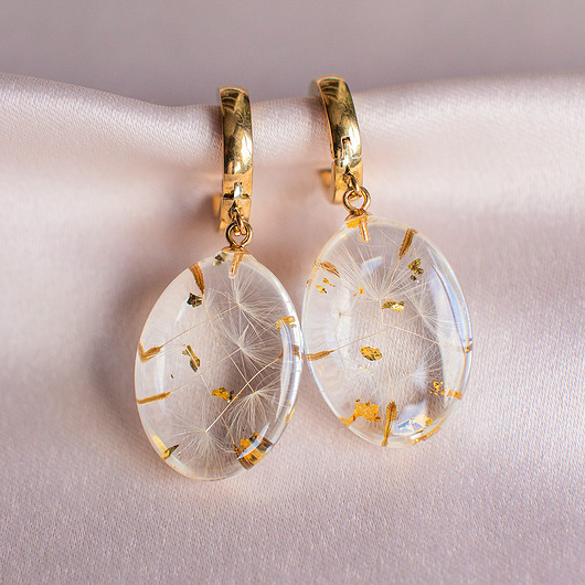 Kolczyki z rzęsek dmuchawca