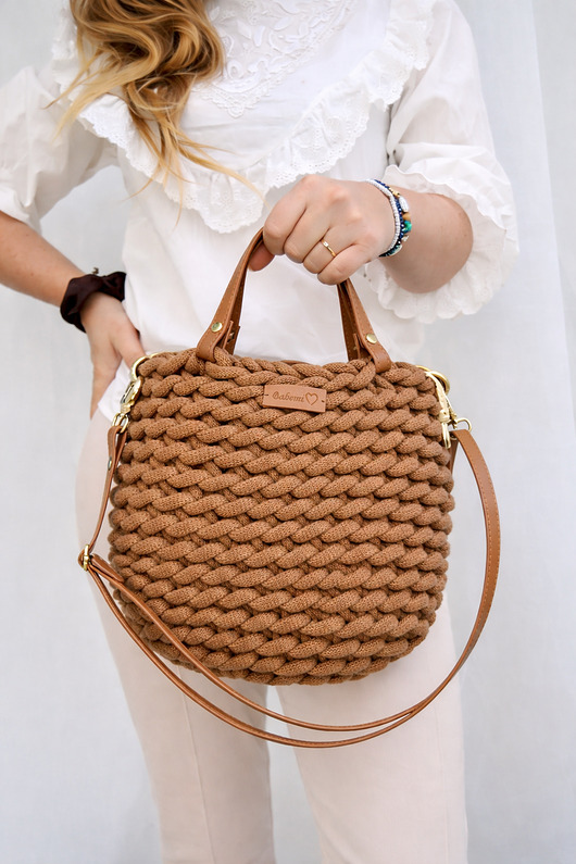 Torebka z sznurka bawełnianego z kolekcji Boho Wave Bag Babemi