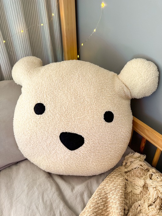 Poduszka Miś duża ecru