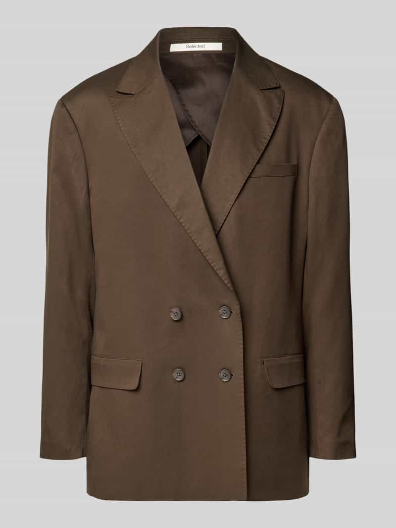 Marynarka garniturowa o kroju regular fit z czystego lyocellu