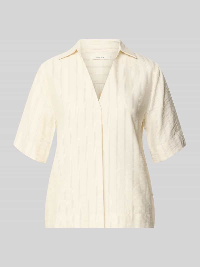 Bluzka koszulowa o kroju regular fit z mieszanki lyocellu model 'MARIE'