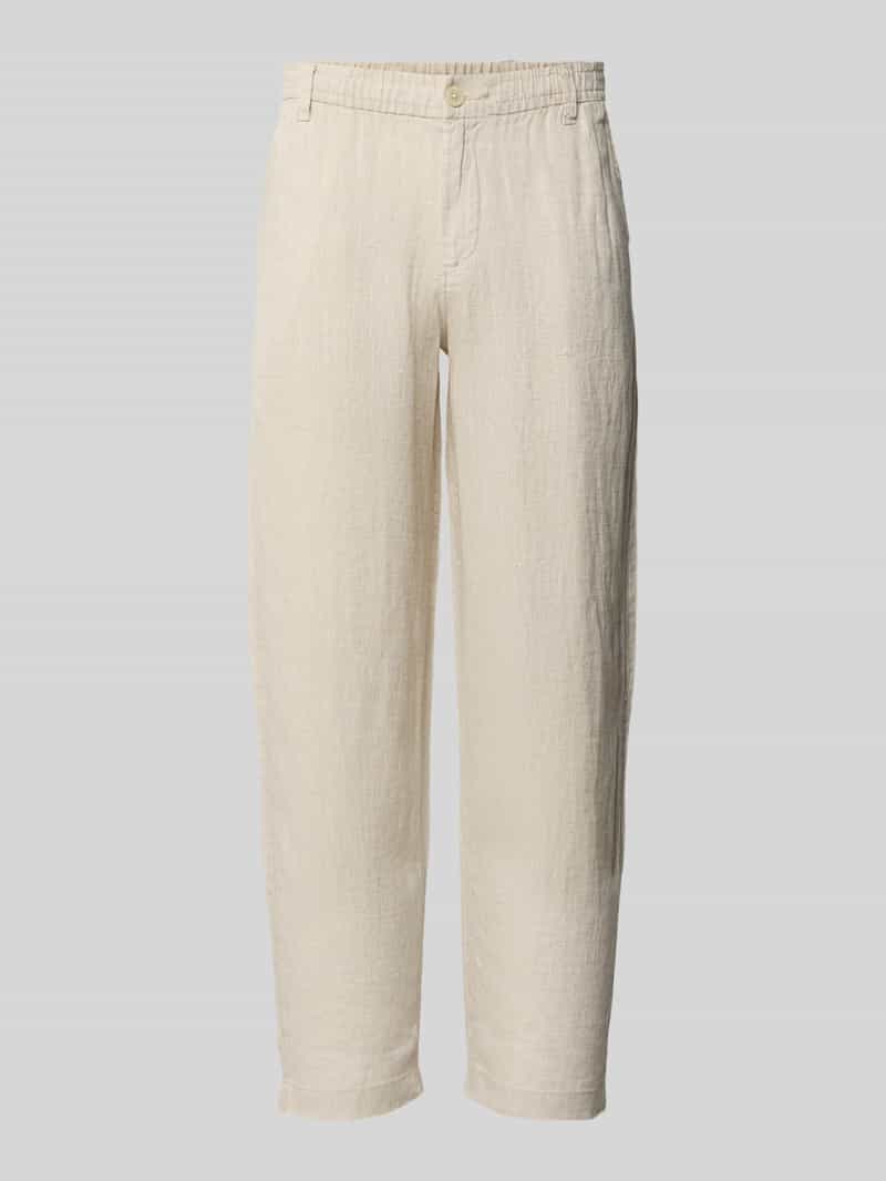 Spodnie lniane z wpuszczanymi kieszeniami model 'KARL LAWRENCE'