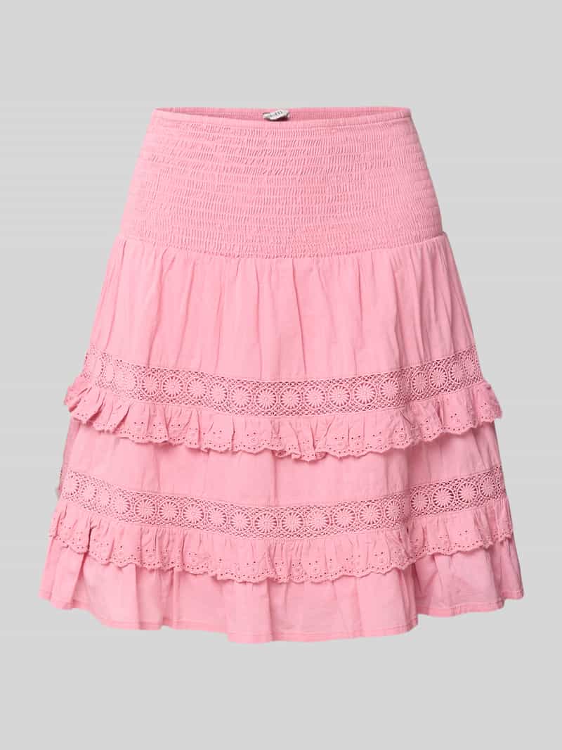 Spódnica o kształcie dzwonka z szydełkową koronką model 'Viljana'