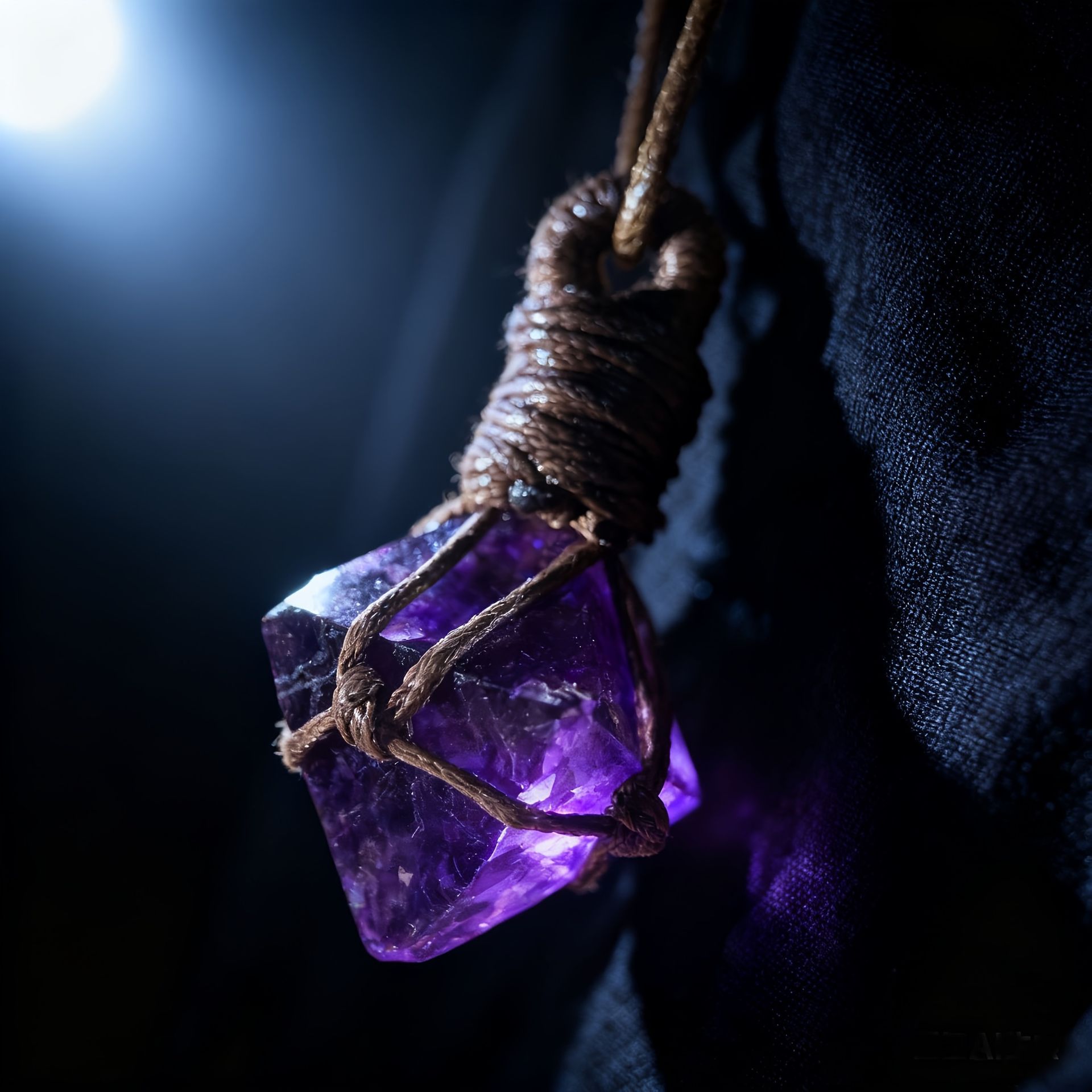 TEMU Naszyjnik z wisiorkiem z naturalnego fioletowego fluorytu w stylu vintage, ręcznie robiony geometryczny wisiorek z kryształu, nieregularny