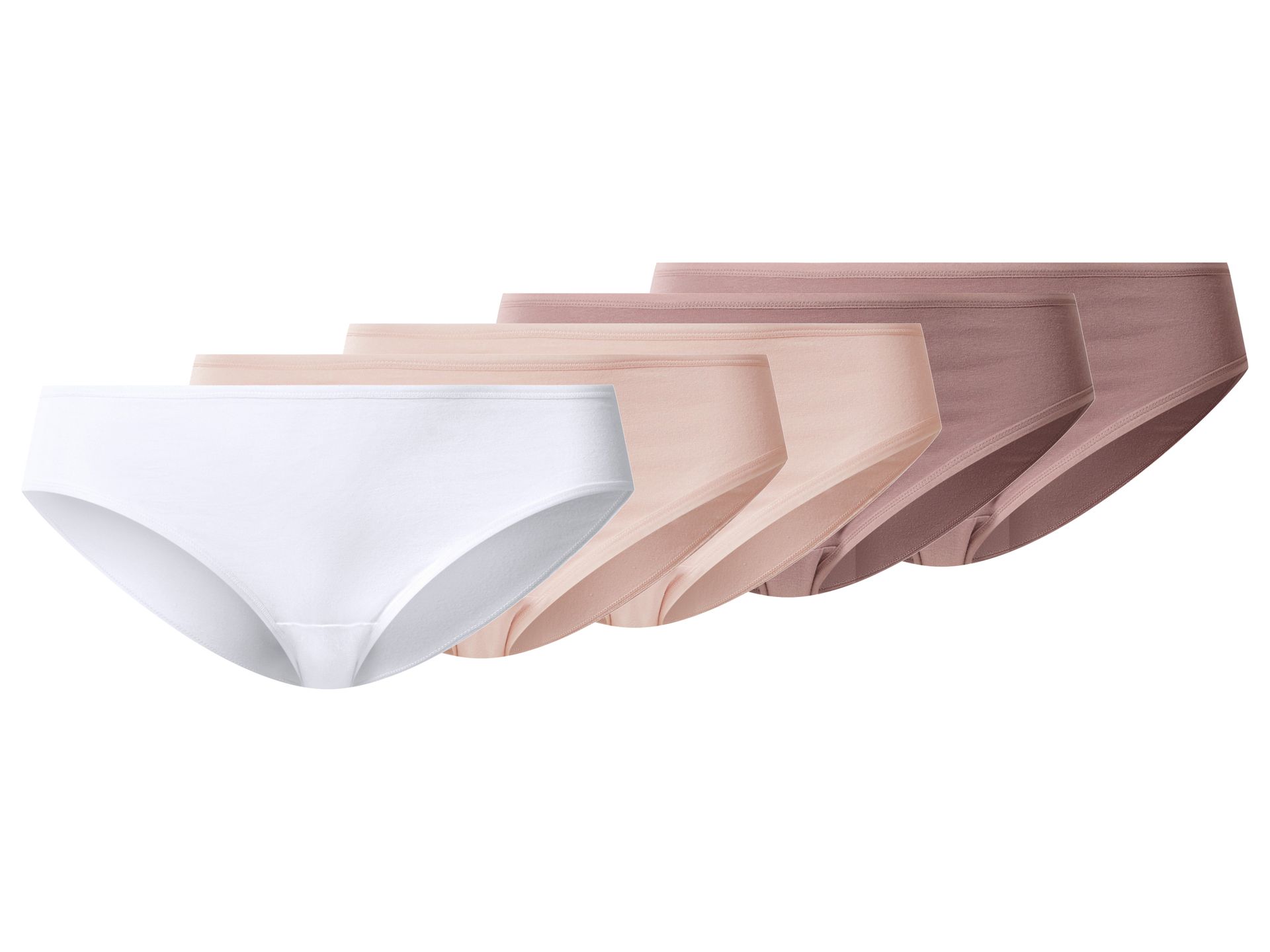 esmara® Figi damskie z bawełną, 5 pary (Ciemnoróżowy/jasnoróżowy/biały, 3XL(56/58))