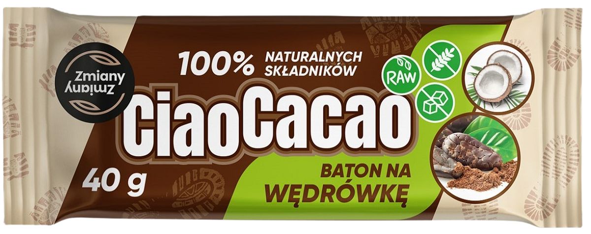 Zmiany Zmiany Baton daktylowy kakao - kokos ciao cacao 40 g - słodycze lub przekąska
