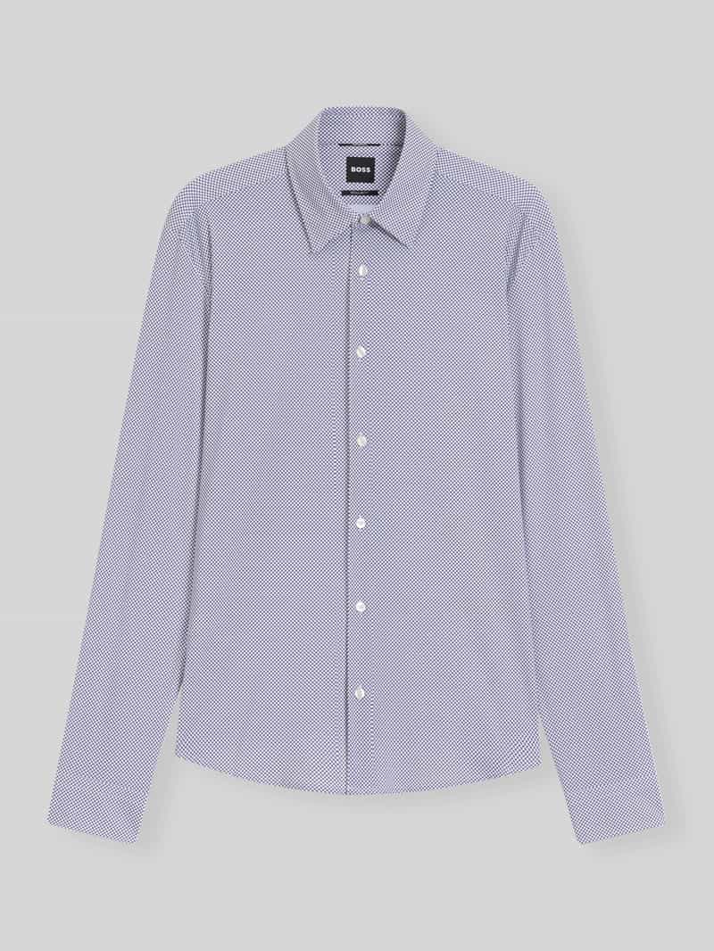 Koszule biznesowe o kroju regular fit z elastycznej dzianiny jersey